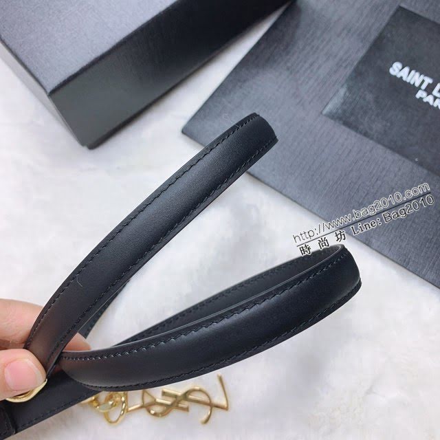 Saint Laurent女士皮帶 聖羅蘭YSL鏈條五金小牛皮腰帶  jjp2142